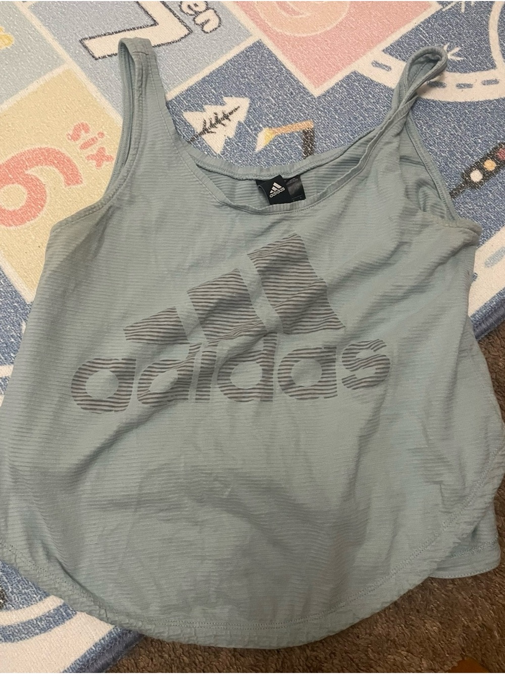 adidas Women's Sage Green Logo Tank Top